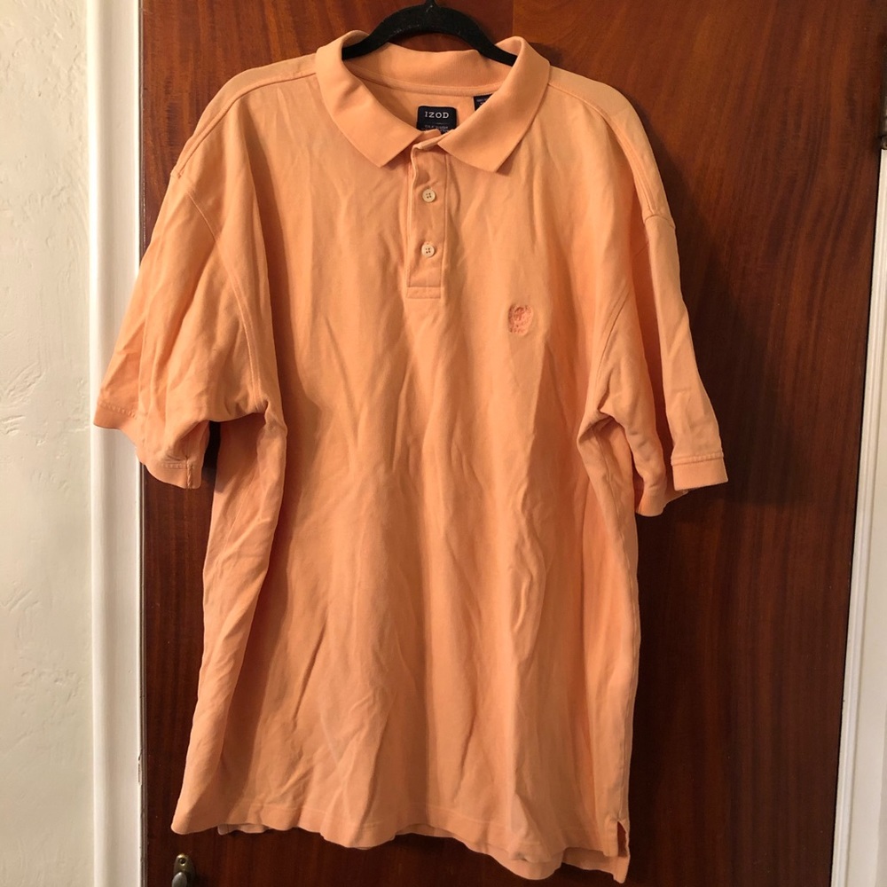 Izod Silk Wash Cotton Orange Polo